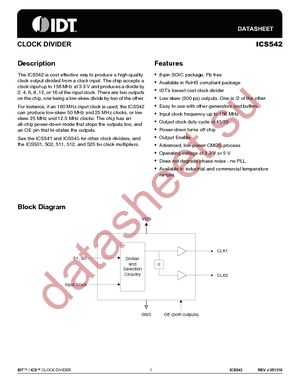 ICS542M datasheet  